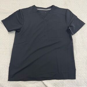 Fabletics Women’s Scrub Top Black 1 Pocket V Neck Size Small